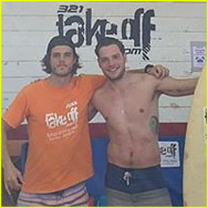 Shadowhunters' Dominic Sherwood Goes Shirtless While Surfing in Dominican Republic