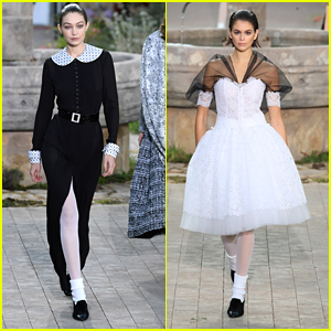 Gigi Hadid Joins Kaia Gerber On The Chanel Runway During Paris Fashion Week