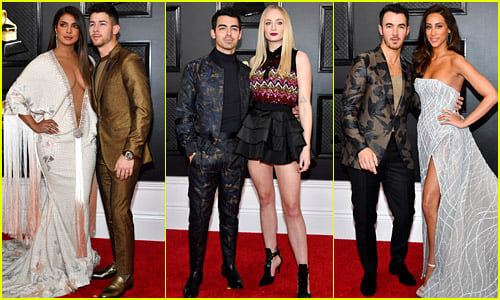Nick, Joe, & Kevin Jonas Attend Grammys 2020 with the J Sisters!