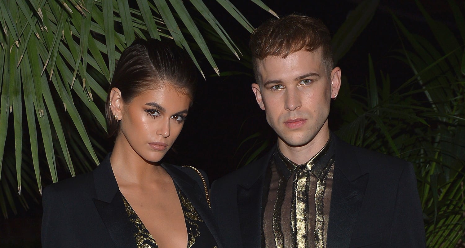 BFFs Kaia Gerber & Tommy Dorfman Match at Saint Laurent Pre-Golden Globes Party