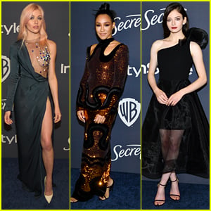 Katherine McNamara & Candice Patton Go Bold & Daring With Their Looks For Golden Globes After Party
