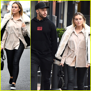Perrie Edwards & Alex Oxlade-Chamberlain Step Out For Lunch Date In England