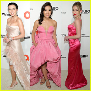 Bella Thorne, Ally Maki & Sydney Sweeney Go Pink For Elton John's Oscars 2020 Viewing Party