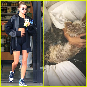 Hailey Bieber Cuddles With Her Fur Babies In Adorable Instagram Story