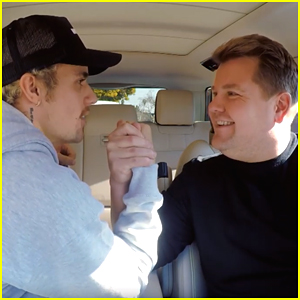 Justin Bieber Arm Wrestles James Corden During 'Carpool Karaoke' Appearance
