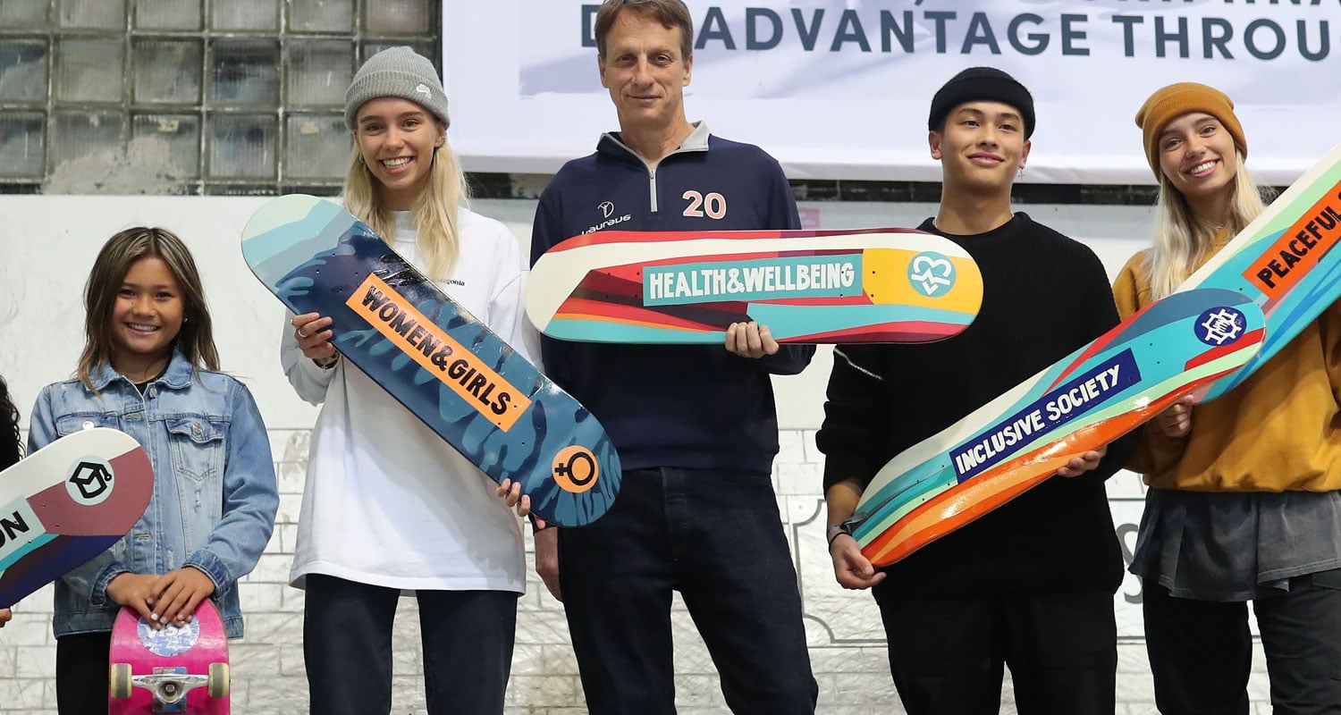 Lisa & Lena Skate With Sky Brown For a Good Cause!