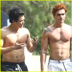 Charles Melton & KJ Apa Go For Shirtless Hike After 'Riverdale' Co-Stars Announce Exit