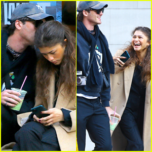 Zendaya Gets a Kiss on the Head from Jacob Elordi in NYC!