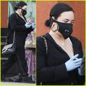 Demi Lovato Steps Out Wearing a Mask & Gloves Amid Coronavirus Pandemic