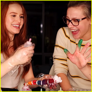 Madelaine Petsch & Lili Reinhart Make Tie-Dye Outfits for Their Dogs in 'Quarantine Crafts' Video