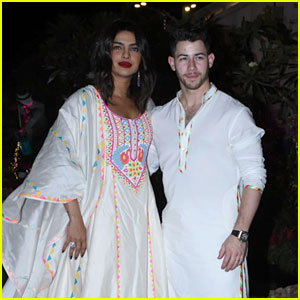 Nick Jonas & Priyanka Chopra Have a Colorful Night at Holi Celebration!