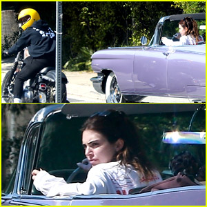 Harry Styles Rode His Motorcycle Alongside Kendall Jenner's Car in L.A.