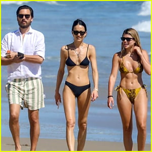 Sofia Richie Joins Boyfriend Scott Disick for a Beach Stroll