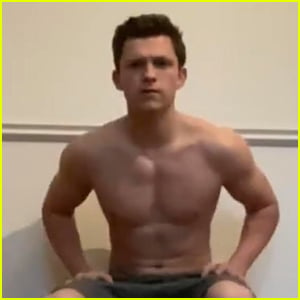 Tom Holland Shows Off Muscular Body While Doing Handstand Challenge