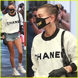 Hailey Bieber Rocks Ripped Jean Shorts To Doctor Appointment in LA