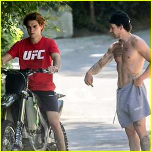 KJ Apa Gets a Dirt Bike-Riding Lesson from His Friend