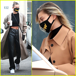 Hailey Bieber Wears Drew House Mask & Crop Top While Running Errands in LA