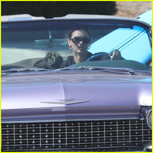 Kendall Jenner Goes for a Drive in Her Vintage Car