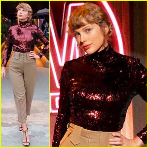 Taylor Swift Rocks Sparkly Top While Arriving for ACM Awards 2020!
