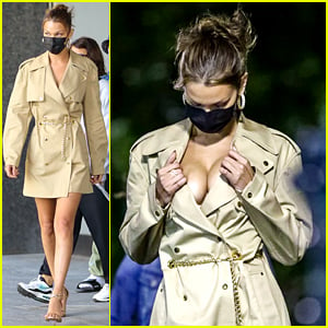 Bella Hadid Looks Fierce in Trench Coat Dress for a Photo Shoot