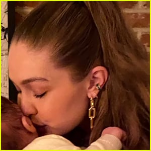 Gigi Hadid Gives Her Baby Girl a Kiss in New Thanksgiving Photo!