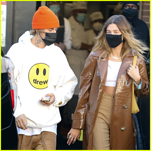 Justin Bieber & Wife Hailey Are Matching at Lunch!