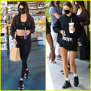 Kendall Jenner & Hailey Bieber Grab Juices While Out in WeHo