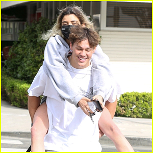 Noah Beck Gives Dixie D'Amelio a Piggyback Ride After Breakfast Date