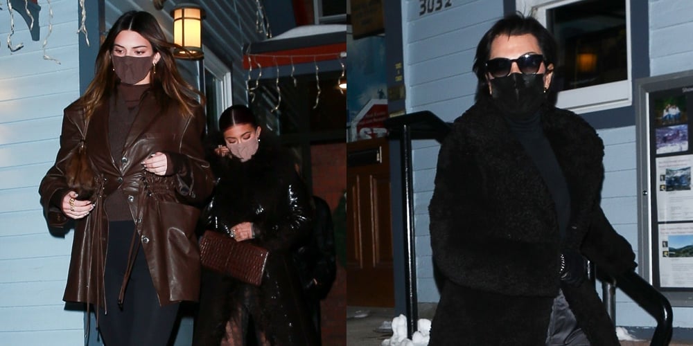 Kendall & Kylie Jenner Enjoy a Night on the Town in Aspen With Mom Kris Jenner!