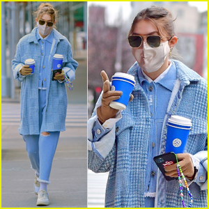 Gigi Hadid Picks Up Coffee to Go with Mom Yolanda in New York City