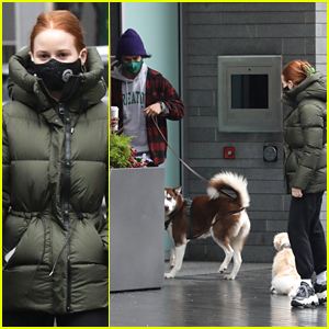 Madelaine Petsch & Charles Melton Cross Paths While Walking Their Dogs Over the Weekend!