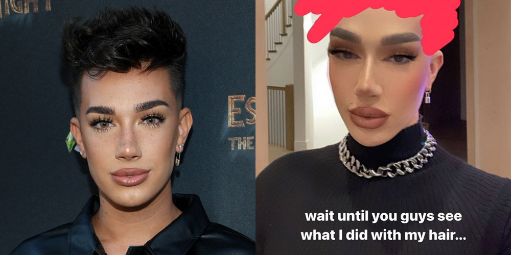 James Charles Debuts Shaved Head, But Fans Think He’s Wearing a Bald Cap