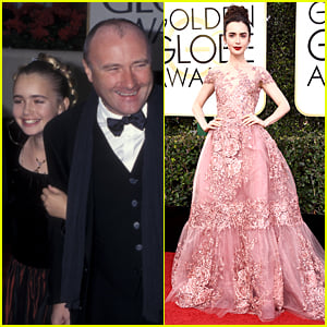Lily Collins' First Golden Globes Was Over 20 Years Ago - See the Pic!