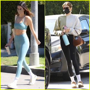 Kendall Jenner & Kaia Gerber Meet Up for Pilates Class
