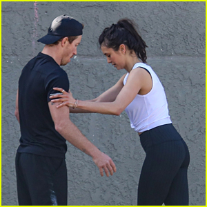 Nina Dobrev Kicks Off Weekend By Working Out with Shaun White