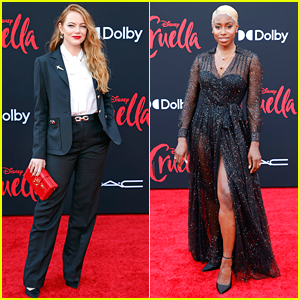 Emma Stone & Kirby Howell-Baptiste Premiere Their New Movie 'Cruella'