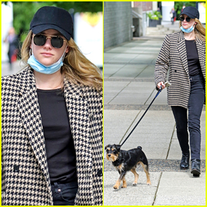 Lili Reinhart Takes Pup Milo For a Walk As 'Riverdale' Wraps Filming Season 5