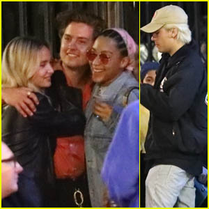 Cole & Dylan Sprouse Meet Up with Stella Maxwell, Charles Melton & Camila Mendes for Dinner in L.A.!