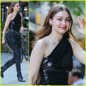 Gigi Hadid Looks Stunning in All Black For Ralph Lauren Fragrances Event