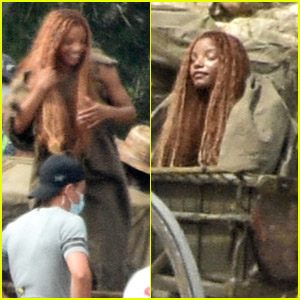 Halle Bailey Hides While Filming For 'The Little Mermaid' In Italy (Photos)