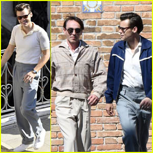Harry Styles Joins David Dawson on the Set of 'My Policeman' in Venice!