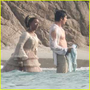 Jonah Hauer-King Spotted Filming 'The Little Mermaid' With Noma Dumezweni In New Set Photos