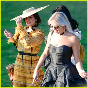 Vanessa Hudgens Gets All Dressed Up for a Themed Party in the Park!