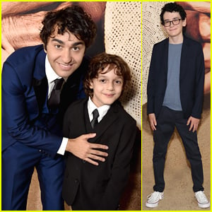 Alex Wolff Poses With His Younger Self Nolan River at 'Old' NYC Premiere
