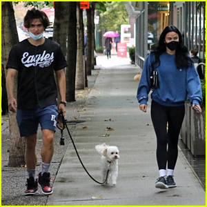 Charles Melton & Camila Mendes Take Her Dog For a Walk Together (Photos)
