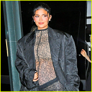 Pregnant Kylie Jenner Wows in a See-Through Outfit (Photos)