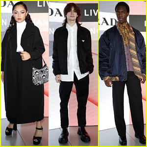 Avani Gregg, Anthony Reeves & Wisdom Kaye Attend Prada's Milan Fashion Week Show!