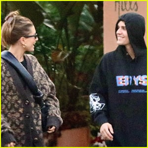 Justin & Hailey Bieber Share a Laugh While Stepping Out for Dinner