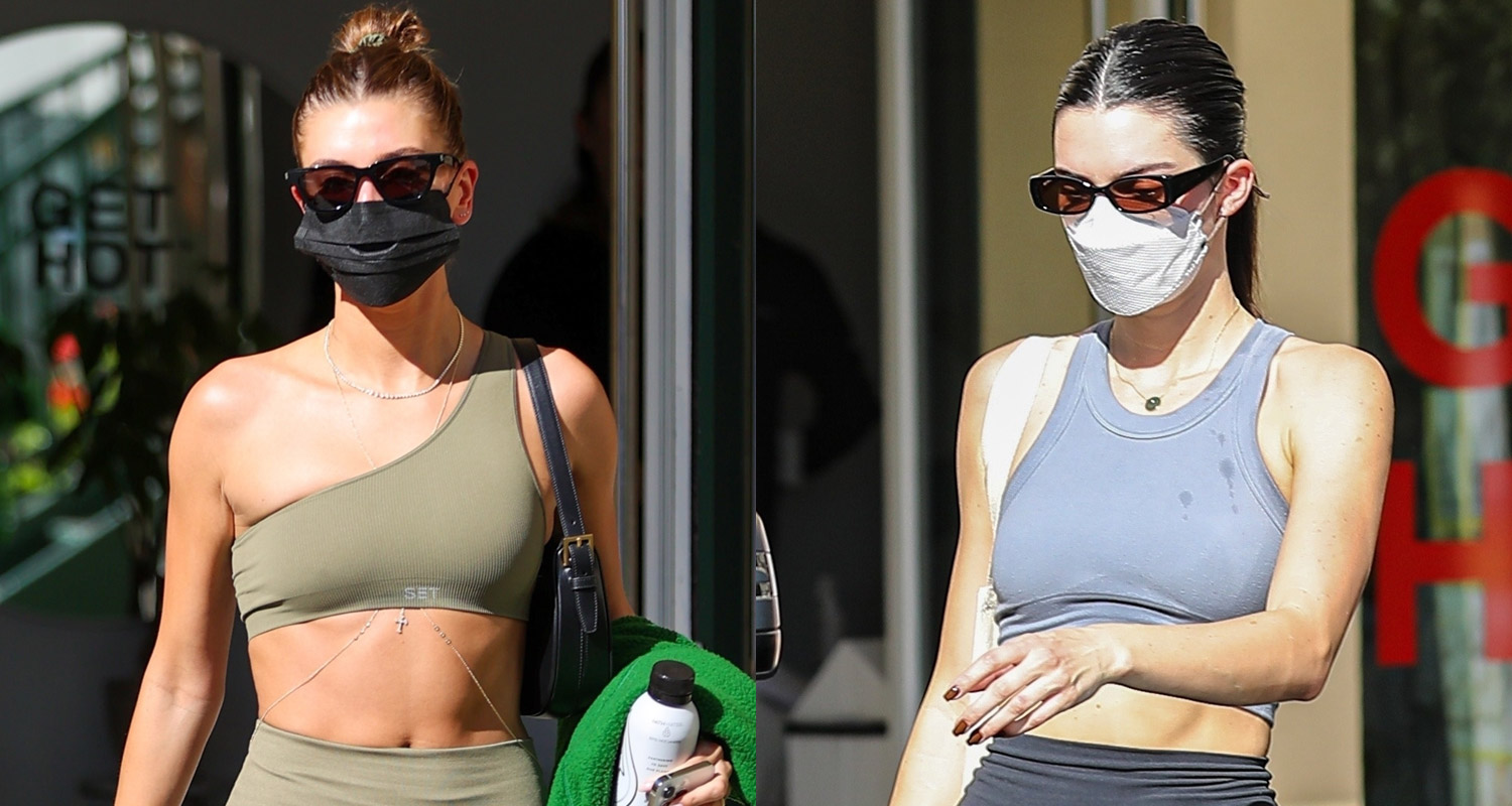 Hailey Bieber & Kendall Jenner Meet Up for Afternoon Pilates Class, Hailey  Bieber, Kendall Jenner