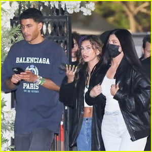 Kylie Jenner & Hailey Bieber Coordinate in Leather Jackets at Coachella 2022!